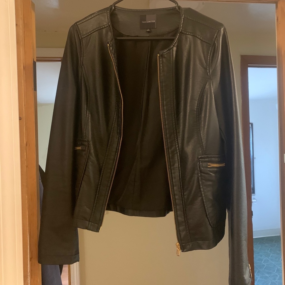 faux leather jacket